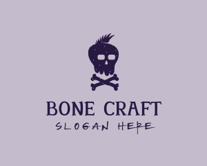 Bone Skull Punk logo design