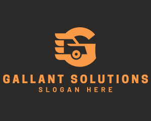 Delivery Truck Letter G logo design