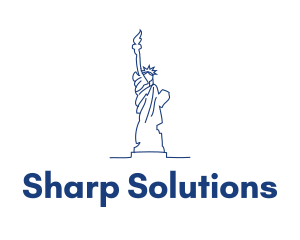 USA Statue of Liberty logo design