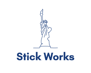 USA Statue of Liberty logo design