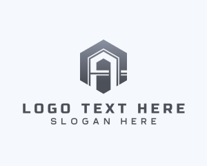 Geometry - Hexagon Geometry Letter A logo design