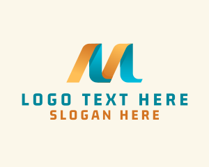 Business Tech Letter M logo design