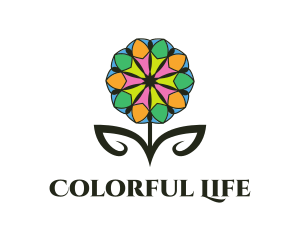 Colorful Spa Flower logo design