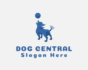 Blue Dog Ball logo design