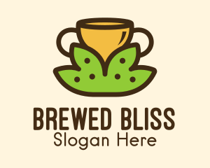 Tea Leaves Cup  logo design