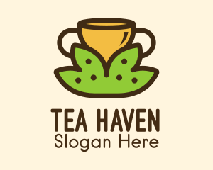 Tea Leaves Cup  logo design