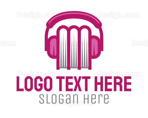 Pink Book Headphones Logo