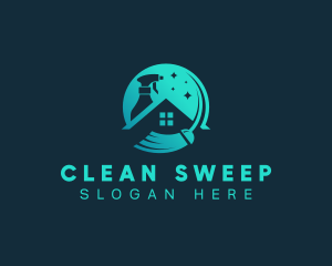 Sanitary Cleaning Spray logo design