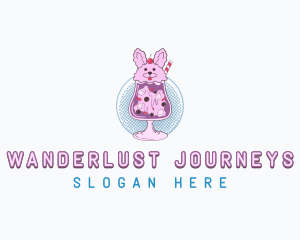 Cute Bunny Drink logo