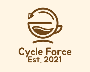 Brown Coffee Cycle logo design