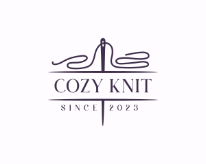Knit Sewing Thread logo design