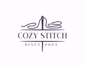 Knit Sewing Thread logo design