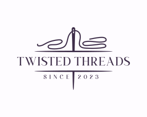 Knit Sewing Thread logo design