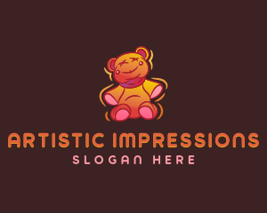 Graffiti Teddy Bear logo design