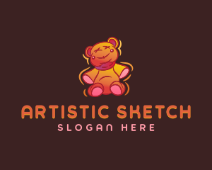 Graffiti Teddy Bear logo design