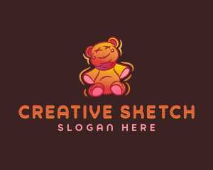 Graffiti Teddy Bear logo design