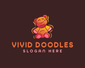 Graffiti Teddy Bear logo design