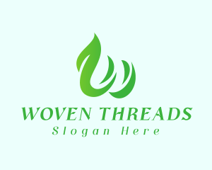 Natural Green Letter W  logo design