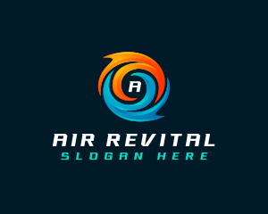 Heating Cooling Ventilation logo design