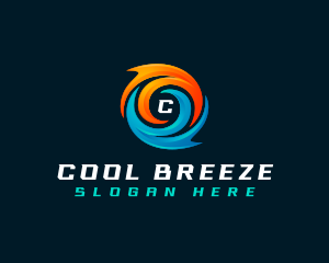 Heating Cooling Ventilation logo design