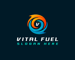 Heating Cooling Ventilation logo design