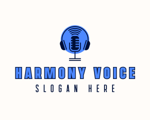 Recording Studio Microphone logo design