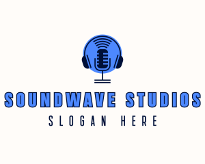 Recording Studio Microphone logo design