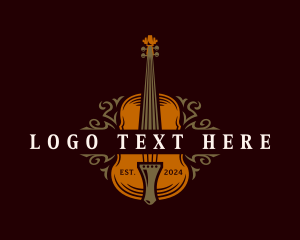 Violin Music Instrument logo