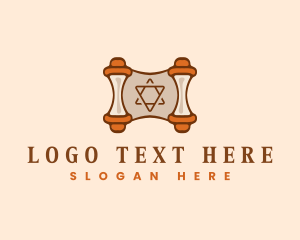 Torah Jewish Scroll logo