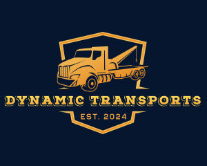 Tow Truck Transportation logo design