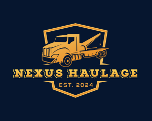 Tow Truck Transportation logo design