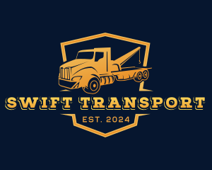 Tow Truck Transportation logo design