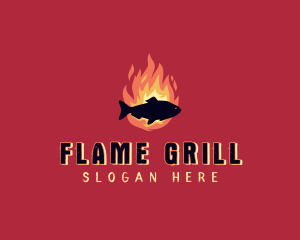Fish Seafood Grill logo design