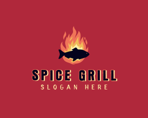 Fish Seafood Grill logo design