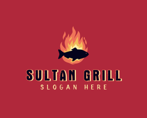 Fish Seafood Grill logo design