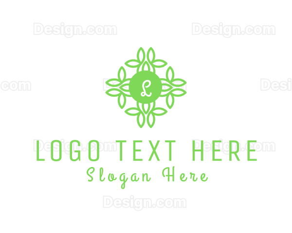 Leaf Flower Nature Farm Logo