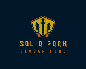 Guitar Rock Music logo design