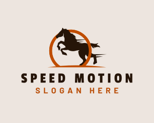 Horse Stallion Racing logo design