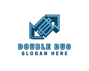 Double Arrow Business logo design