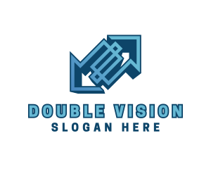 Double Arrow Business logo design