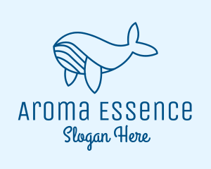 Blue Sperm Whale  logo design