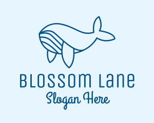 Blue Sperm Whale  logo design