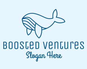 Blue Sperm Whale  logo design