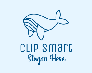 Blue Sperm Whale  logo design