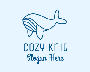 Blue Sperm Whale  logo design