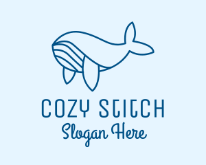 Blue Sperm Whale  logo design