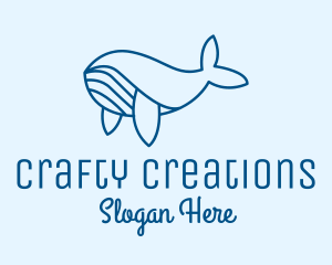 Blue Sperm Whale  logo design