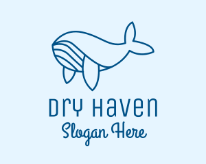 Blue Sperm Whale  logo design