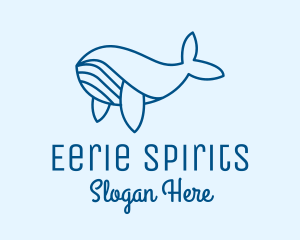 Blue Sperm Whale  logo design