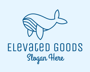 Blue Sperm Whale  logo design